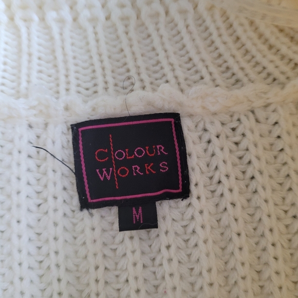 ColourWorks Cream Scoop Neck Sweater size M - Picture 4 of 4
